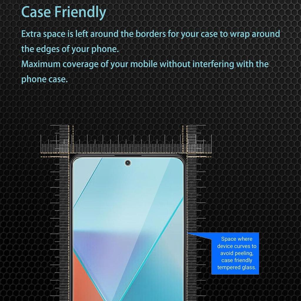 4 PCS Vollbildschutz HD Klare Schutzfolien aus gehärtetem Glas für Redmi Note 13 / Note 13 Pro 5G 4G 13C für XIAOMI POCO X6 M6 PRO C65