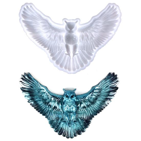 Owl Ornament Mold Clear Texture Silicone Owl Mold Unique Easy Release Casting Mold for Home DIY Craft