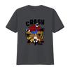 Crash Bandicoot Retro Style Adult T Shirt with Cool Head Stand Design in Circle vintage Washed Casual Comfortable Versatile