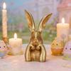 Easter Bunny Figurine Cute Rabbit Holding Face Statue 3D Printed Bunny Ornament for Living Room Bedroom Bookshelf Desktop Shelf Decor