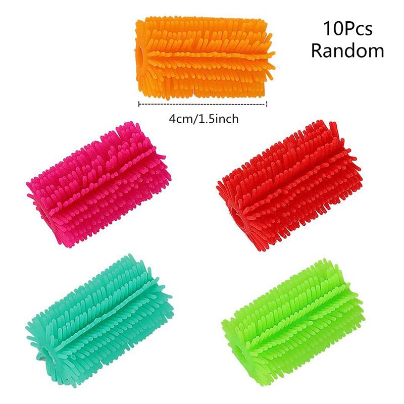 

Funy Colorful Silicone Pen Holder Writing Tool Squeeze Toy Furry Pencil Grasp Writing Decompress Aid Grip Stationery 10Pcs