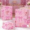 3Pcs Thick Material Bow Themed Wrapping Paper Double-Sided Printing Wrapping Paper  Gift Paper Decor