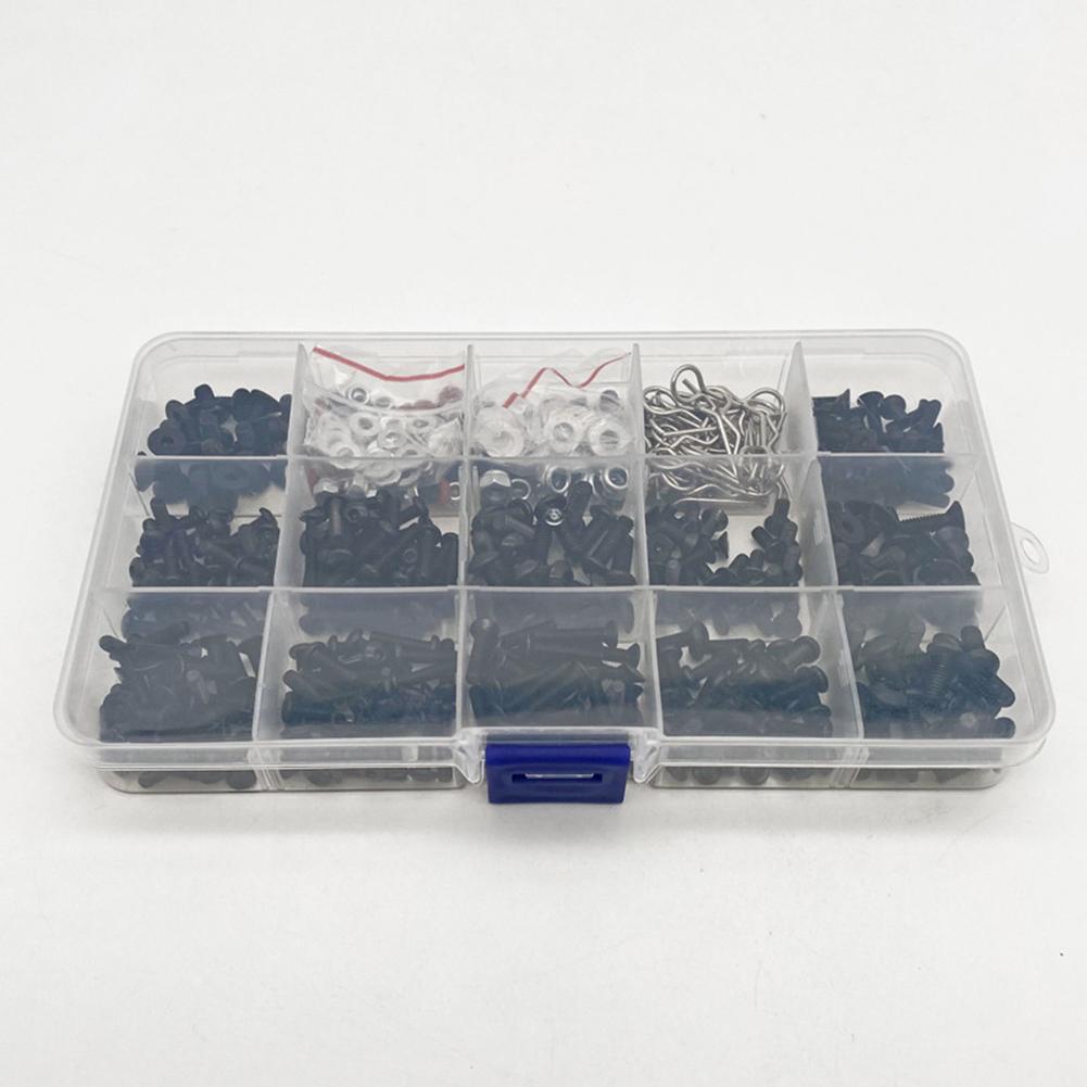 520PCS Boxed RC Screws Kit RC Model Car Short Truck Fastening Accessories Set For All Sizes Of Screws For RC Models