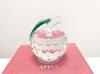 PARK SEVENTEEN Apple Crystal Suncatcher Paperweight, Clear Apple, 5cm Wide, Home Decor, Ornament, Gift, Small Item