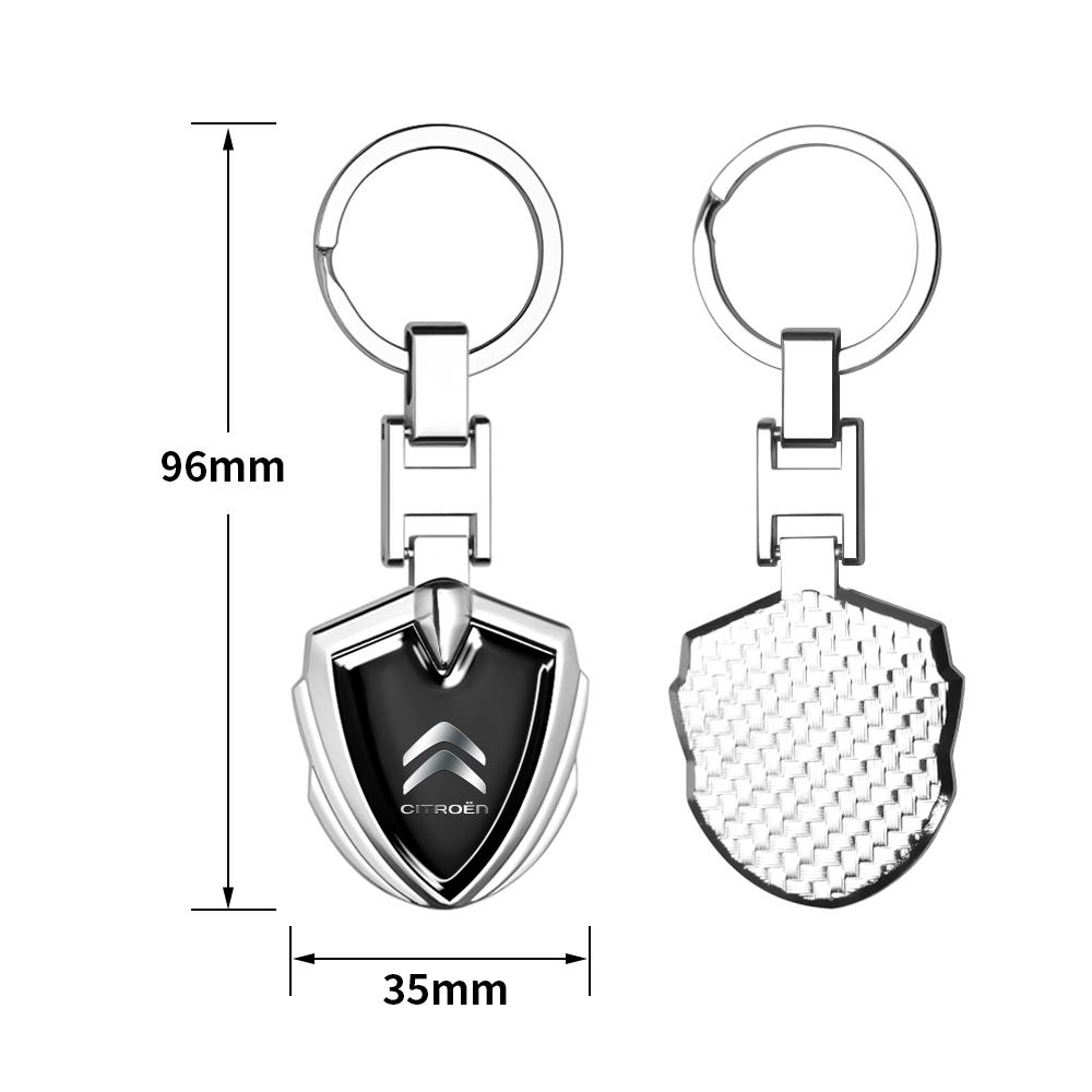 Car Styling Logo Metal Badge Keychain Key Decoration Accessories For Citroen C4 C3 C5 C1 C2 Berlingo Celysee Cactus Picasso Saxo