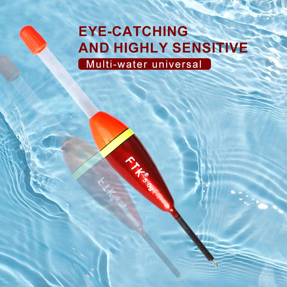 FTK5pcs Fishing Float 13cm-15cm 4g-6g Vertical Buoy For Carp Fishing Accessories Tackle