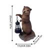 Solar Garden Statues Animal Figurine Light Outdoor Decor Solar Animal Statue With Lantern for Yard Backyard Lawn Patio Porch