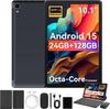 Android 15 Tablet, 10,1 Zoll, 24 GB RAM + 128 GB ROM, WiFi 6, Tastatur-Maus- und Stift-Set