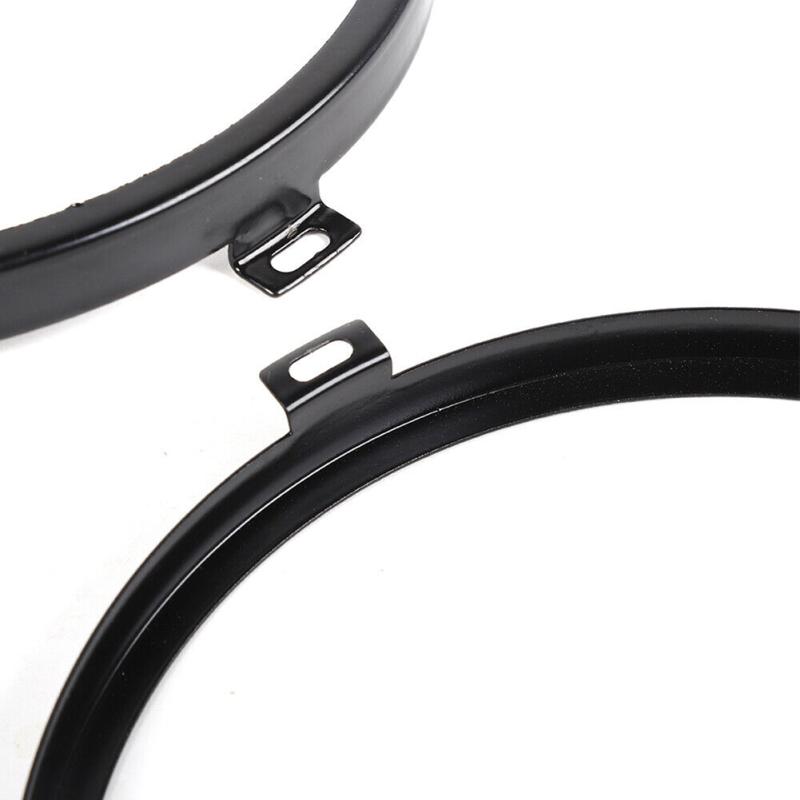2pcs Metal 7 Inch Headlight Ring Mounting Bracket Retaining Replacement Parts Compatible For Tj