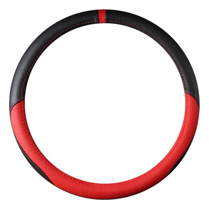 Sport Genuine Leather Steering Wheel Cover 38CM Fit VW Sagitar MAGOTAN GOLF GTI POLO JETTA SANTANA PASSAT TIGUAN TOURAN TOUAREG