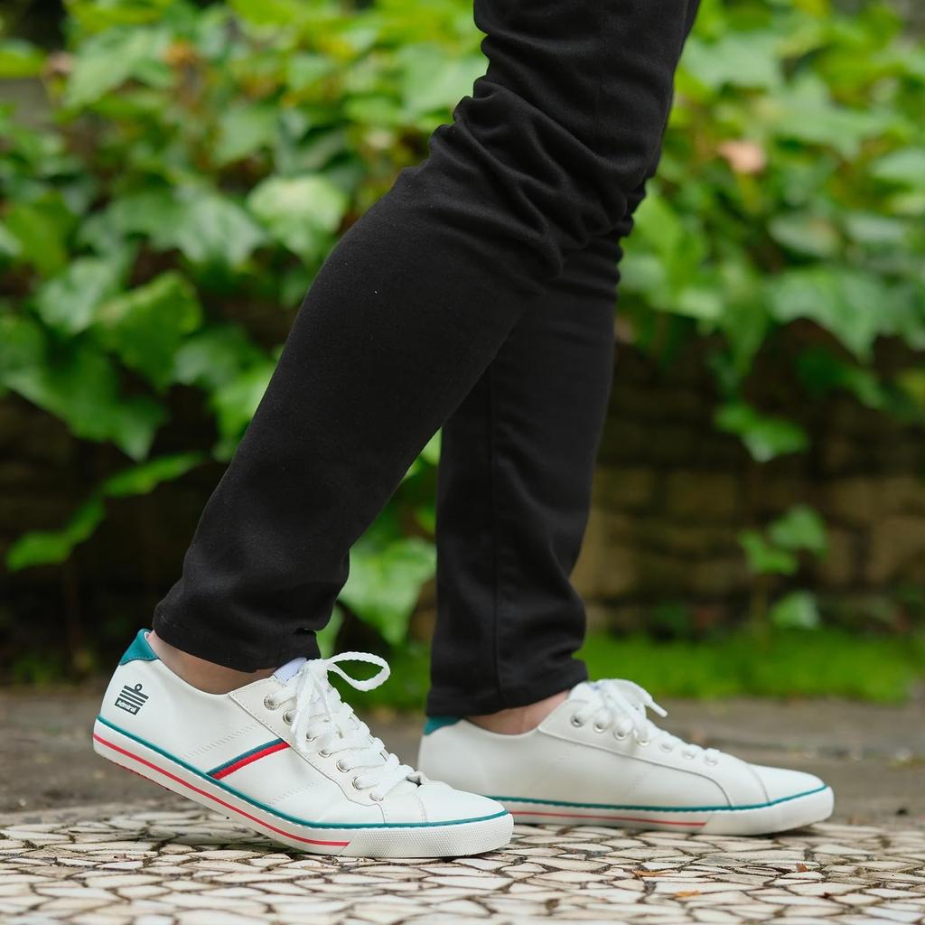 Admiral WATFORD AD601 Sneakers, Unisex, White/Green, Size 25.0cm