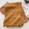 Blue Soft Waxy Wool Knitted Scarf Men's and Women's Autumn and Winter Warm Wool Scarf Cold Protection Cervical Spine