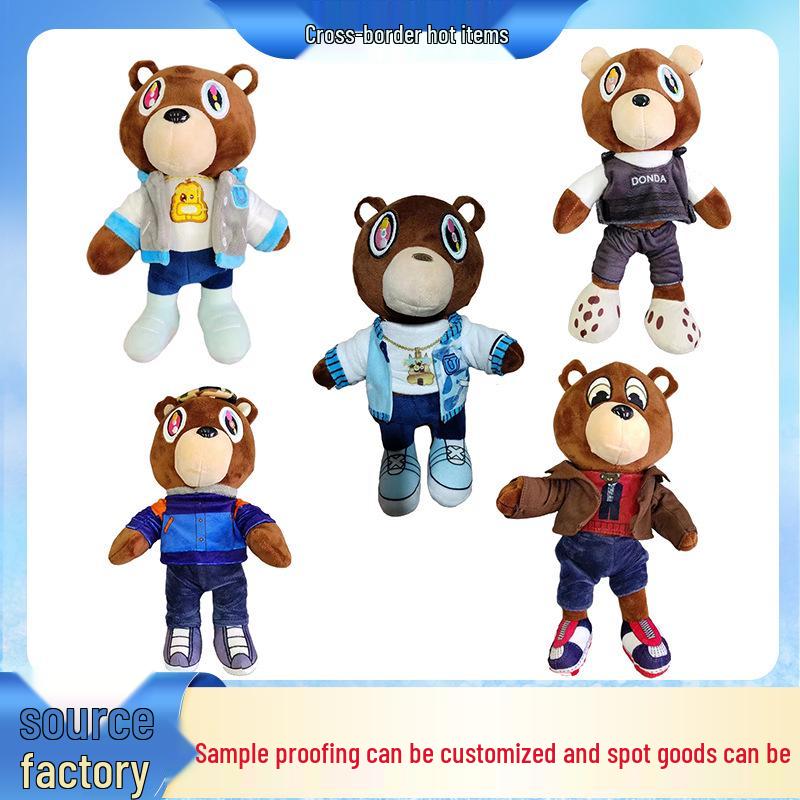 

Cross-Border Kanye Teddy Bear Plush Doll Standard Packaging