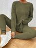 Europe, America 2024 Autumn and Winter Casual Turtleneck Knitted Long-sleeved Suit Women's Foreign Trade Sweater Loose Trousers Two-piece Set