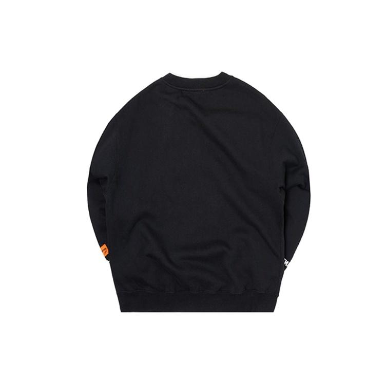 HERON PRESTON Heron Tape Crew Sweatshirt 'Black' Men's HMBA003F198080030488