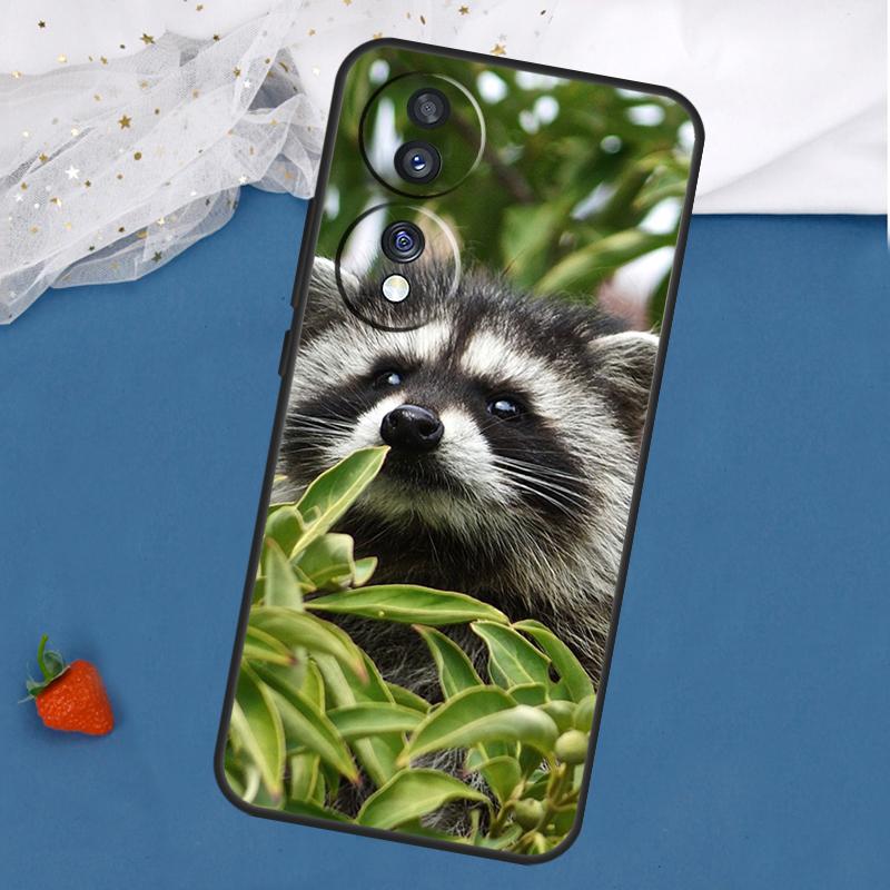 Flower Raccoon Fox Animal Case For Honor Magic 8 7 5 6 Lite 400 200 Pro 50 70 90 X8c X8b X9a X9b X9c X9d Win RT Cover