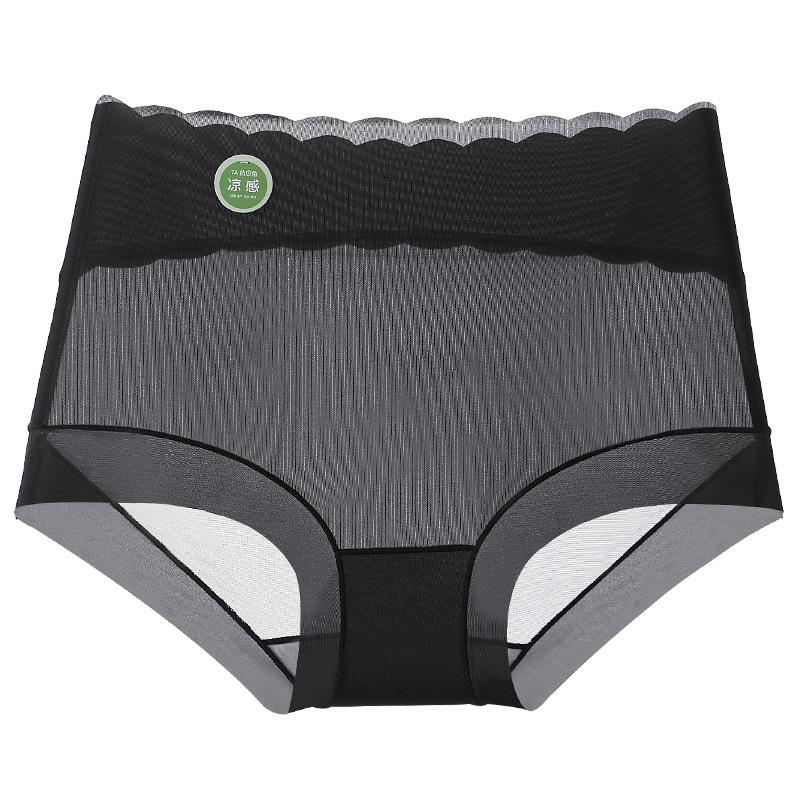 

Полупрозрачные трусы с высокой талией и подтяжкой бедер, утягивающие боди, модное хлопковое антибактериальное нижнее белье, сексуальное нижнее белье 3XL чёрный