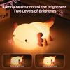 1PC Children's Night Light 2 On Silicone Baby Crib Sleeping Light Portable USB Rechargeable Bedside Lamp