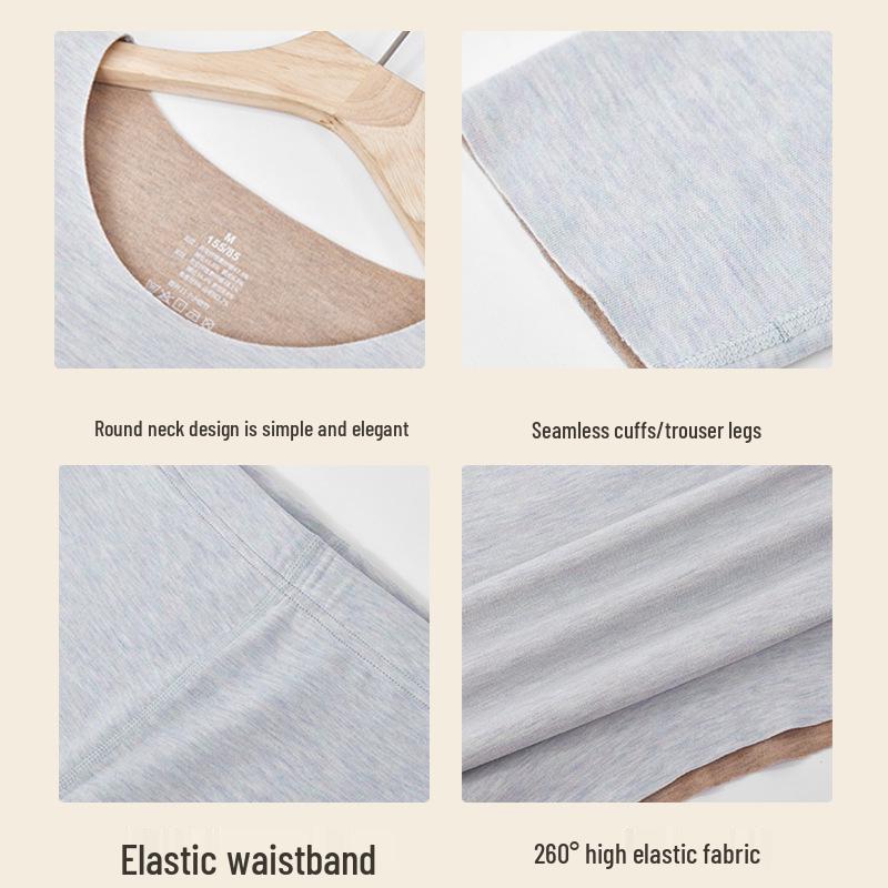 Női kasmírkeverék hőtermelő kerek nyakú termál szett: Antisztatikus, Bőrbarát, Őszi/Téli Alsónemű