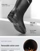Men's Mid-Calf Non-Slip Fleece-Lined Rubber Rain Boots for Fashion, Work, and Outdoor Activities