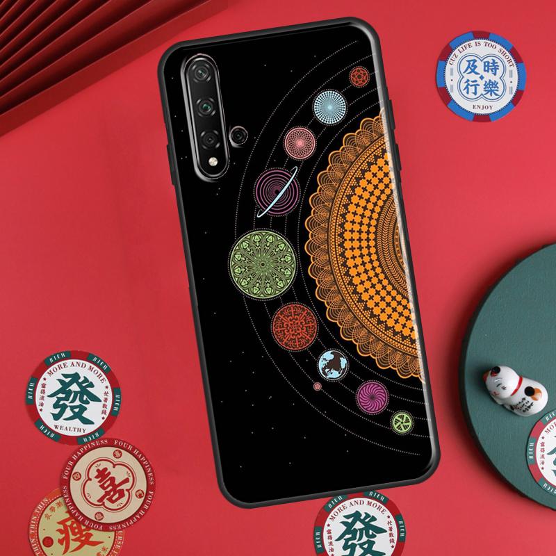 Space Solar System Planets Universe For Huawei P30 P20 P40 Lite P60 Pro Nova 5T 12s 12i 11i Y90 Y70 Y60 Y61 Y91 Y72 9 10 SE Case