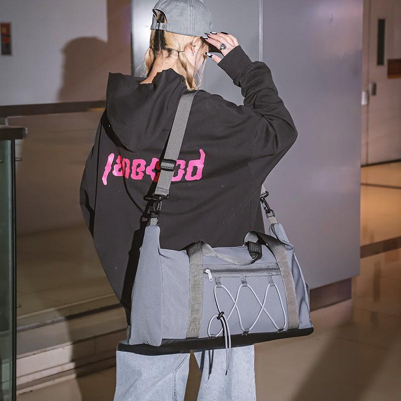 Travel Bag Women's Short-distance Portable Large-capacity Dry Wet Separation Sports Fitness Can Be Covered With Pull Rod Luggage