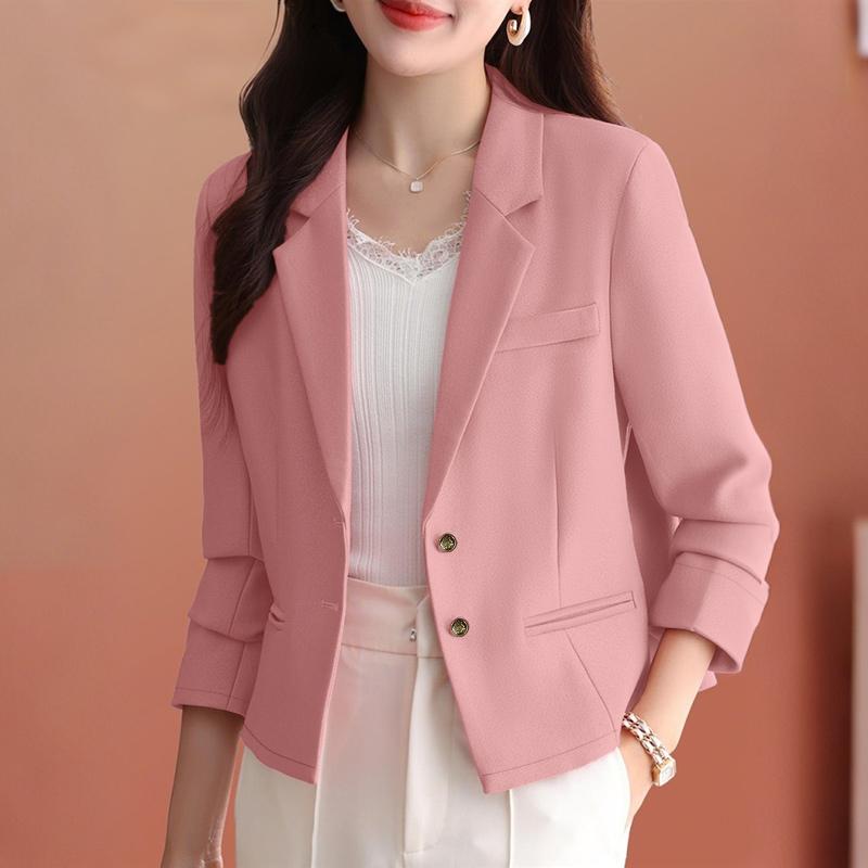 ZANZEA Blazer cardigan subțire cu mânecă lungă cu guler răsturnat pentru femei