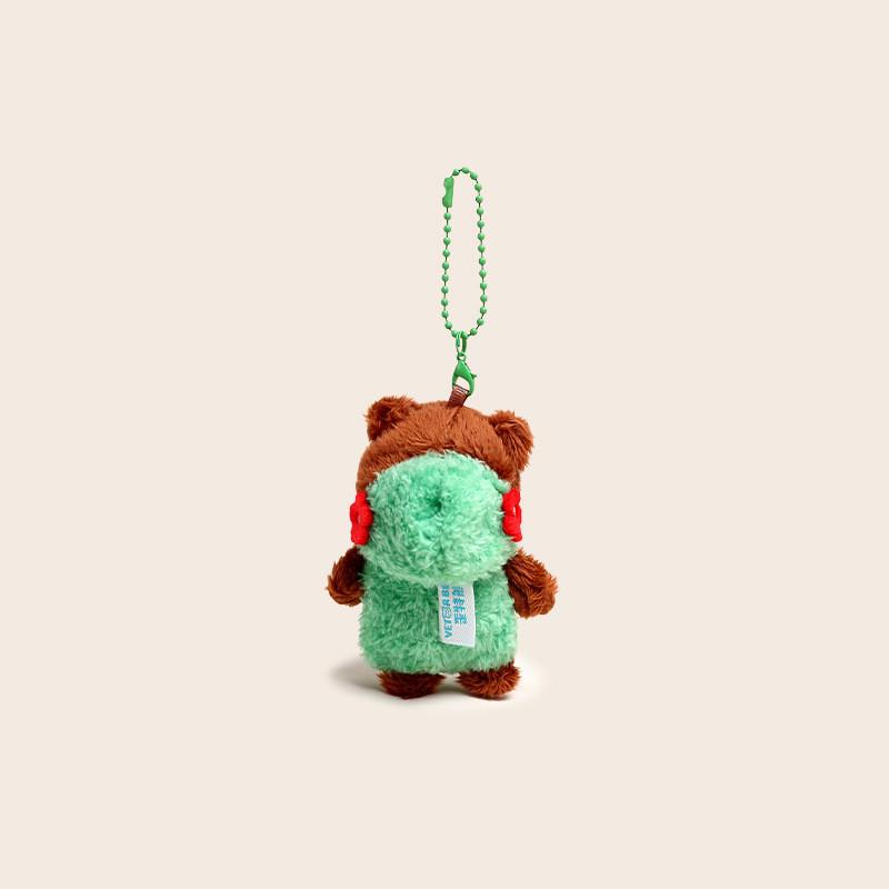 Bear Couple Plush Keychain With Clothing Design For Collectors And Use Daily