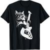 Eledvb Rock Cat Playing Guitar - Funny Guitar Cat T-Shirt