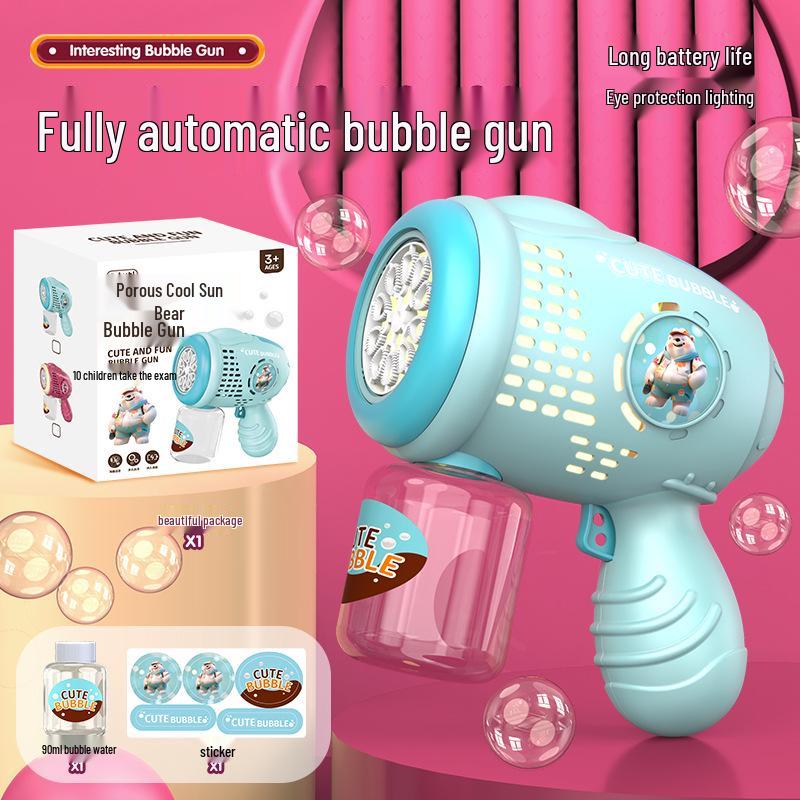 Gatling Bubble Gun: Automatic Electric Handheld Bubble Maker for Kids