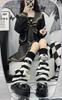 Leg Warmers for Women y2k Loose Socks with Chain A subculture leg cover with a gothic skull Perfect for Harajuku gothic and gyaru Keeps legs
