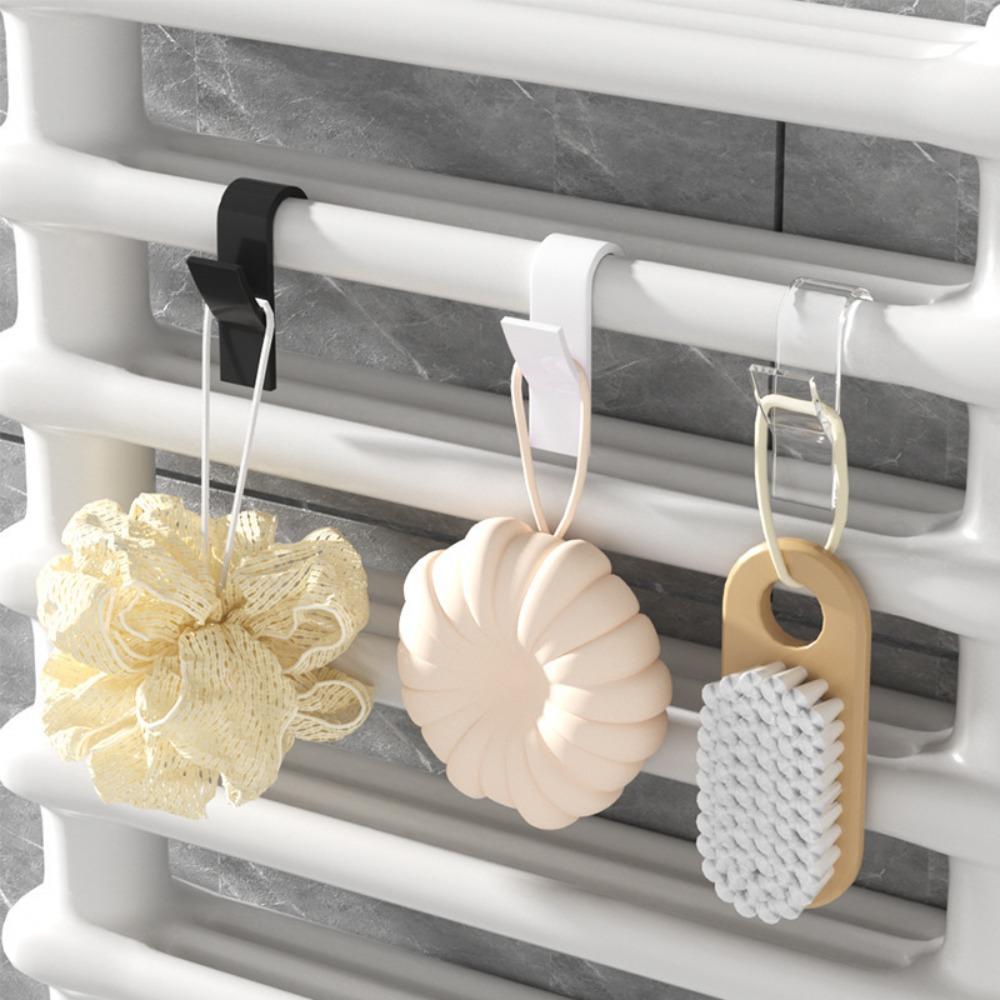 1PCS Bathroom Hanger Clips Heated Towel Radiator Rail Hook Holder Multi-Purpose Drying Rack Hook Towel Clothes Storage Racks