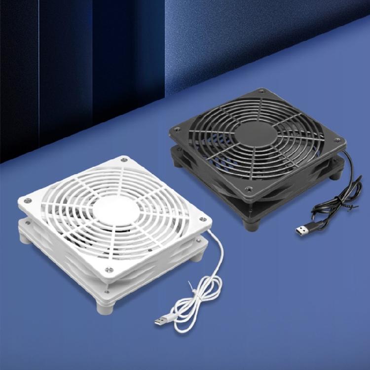 Router Cooling Fan PC Coolers TV Box Wireless Quiet 5V USB Power 120mm Fan Protective Net for Router Modem TV Box