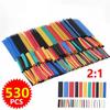 127/328/530pc HEAT SHRINK TUBING Sleeve Cable Wire Wrap Tube Assortment Kit Set Wire Cable Insulation Sleeved Protecter