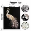 DIY Pearl Diamond Art Painting kits for Adult and Beginners, Majestic Peacock Sparkling Painting Craft Home Wall Decor Handmade Gift