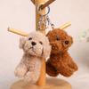 12 cm großer Teddy-Plüsch-Schlüsselanhänger, niedlicher Hundeanhänger, Rucksack-Schlüsselring, Kawaii-Welpenpuppe, Auto-Deko, Weihnachtsgeschenk