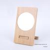 Portable Bamboo Mini Makeup Mirror with Phone Holder