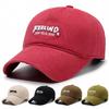 Unisex Adjustable Baseball Cap With Embroidered Letter Design Cotton Bendable Brim All-Season Casual Hat