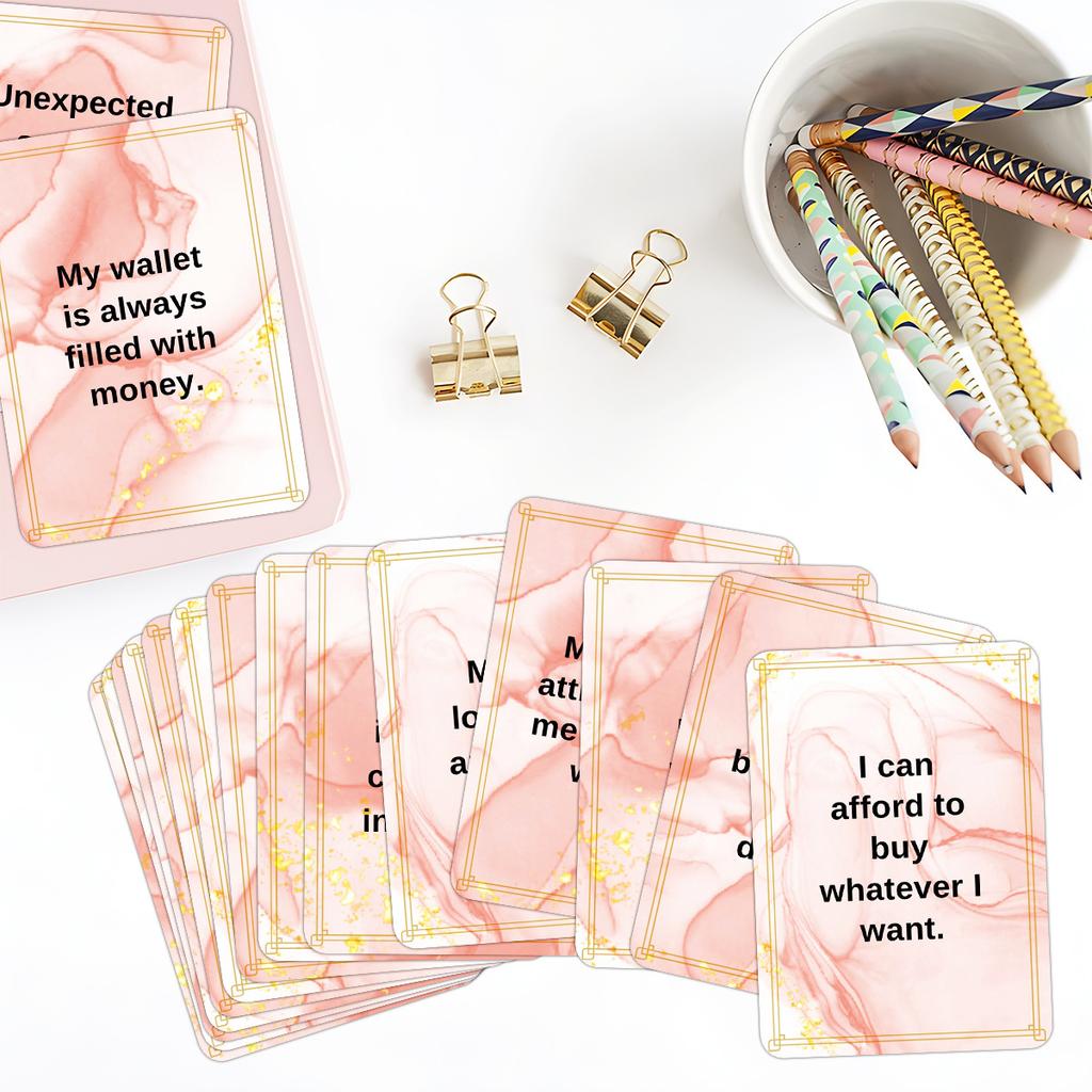 50 Stück Frauen Affirmationskarten, Tägliche Positive Zitate, Selbstermutigungs-Motivationskarten für Mentales Wohlbefinden, Geschenkidee