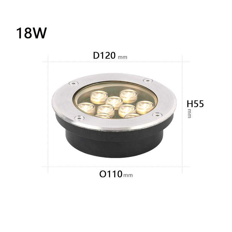 Spot 30 IP67 Wasserdicht Gartendekoration LED Untergrundleuchte 6W 10W 12W Außenlandschaft Bodenleuchte Quadratische Bodenleuchte