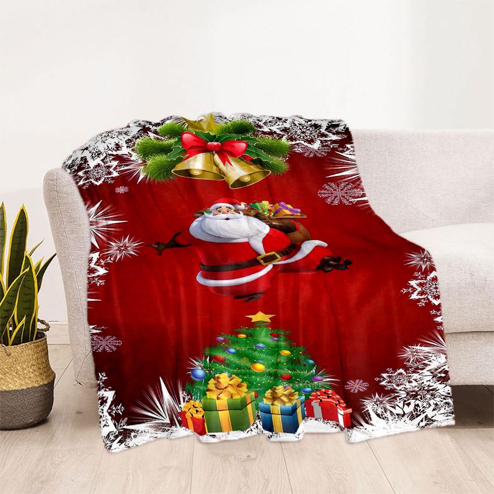 Christmas 350 Blanket Ultra-Soft Great for Bed Office Chair Seaside for All Occasions Digital Print Birthday Christmas Gift Blanket