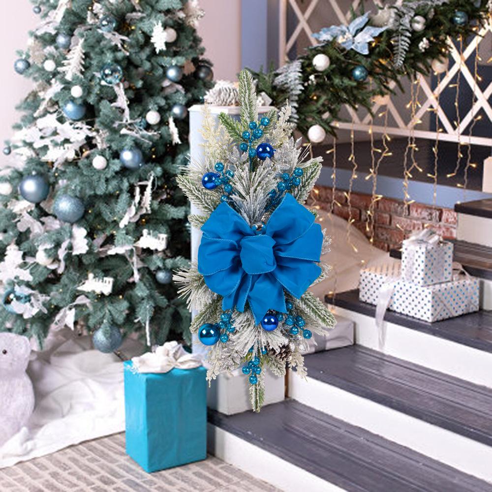 Christmas Stairs Decoration Stairs Wreath Pendant Christmas Nordic Home Scene Decoration Christmas
