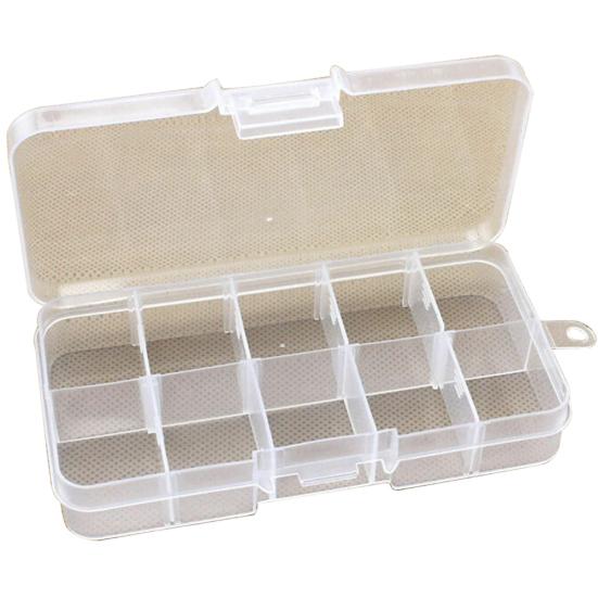 10-Slot Jewelry Rings Ear Stud Holder Beads Storage Box Case Container Organizer