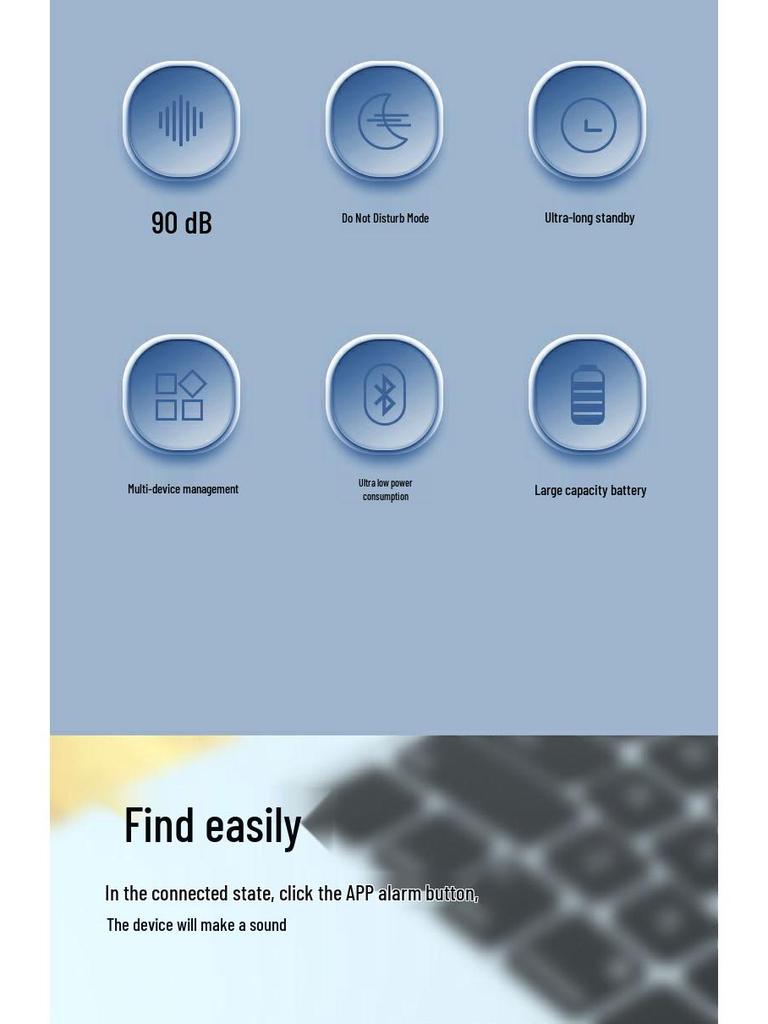 Mini Bluetooth Smart Locator Keychain: Two-way Item Finder & Pet Anti-Lost Alarm