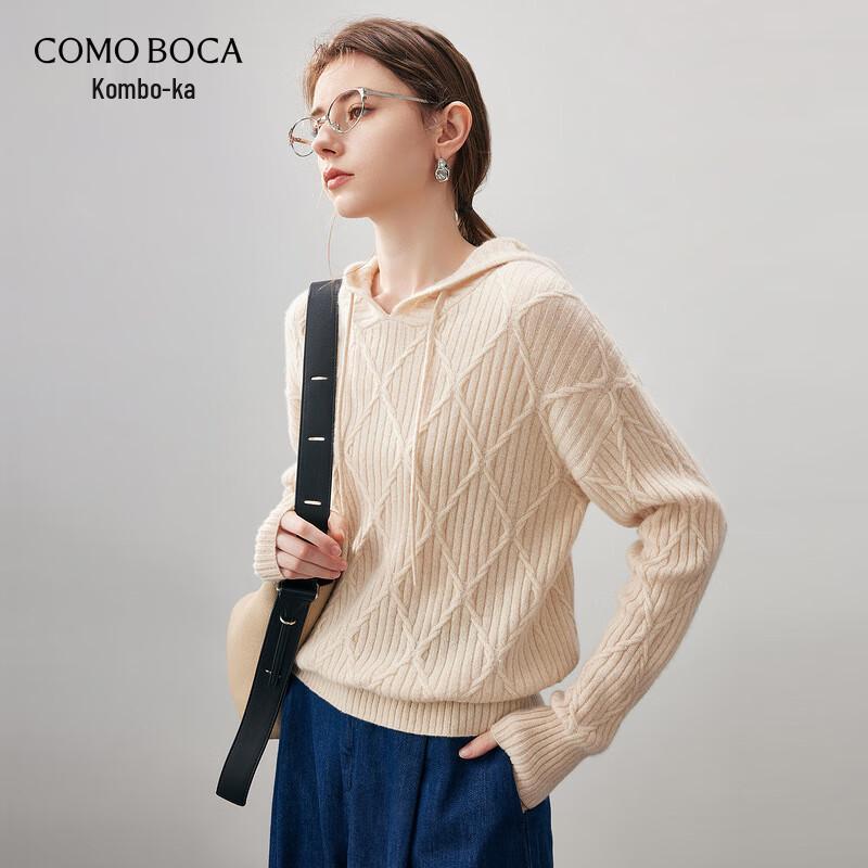 

Komom Boca Women s Thickened Hooded Cashmere Cable Knit Sweater XL