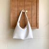 ins simple and versatile milk tea color bag gentle wind Korean portable soft leather dumpling bag retro shoulder armpit bag