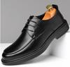 Men's Leather Shoes Fashion Work Lace-up Men's Shoes Non-slip Breathable Dress Shoes Wedding Leather Shoes