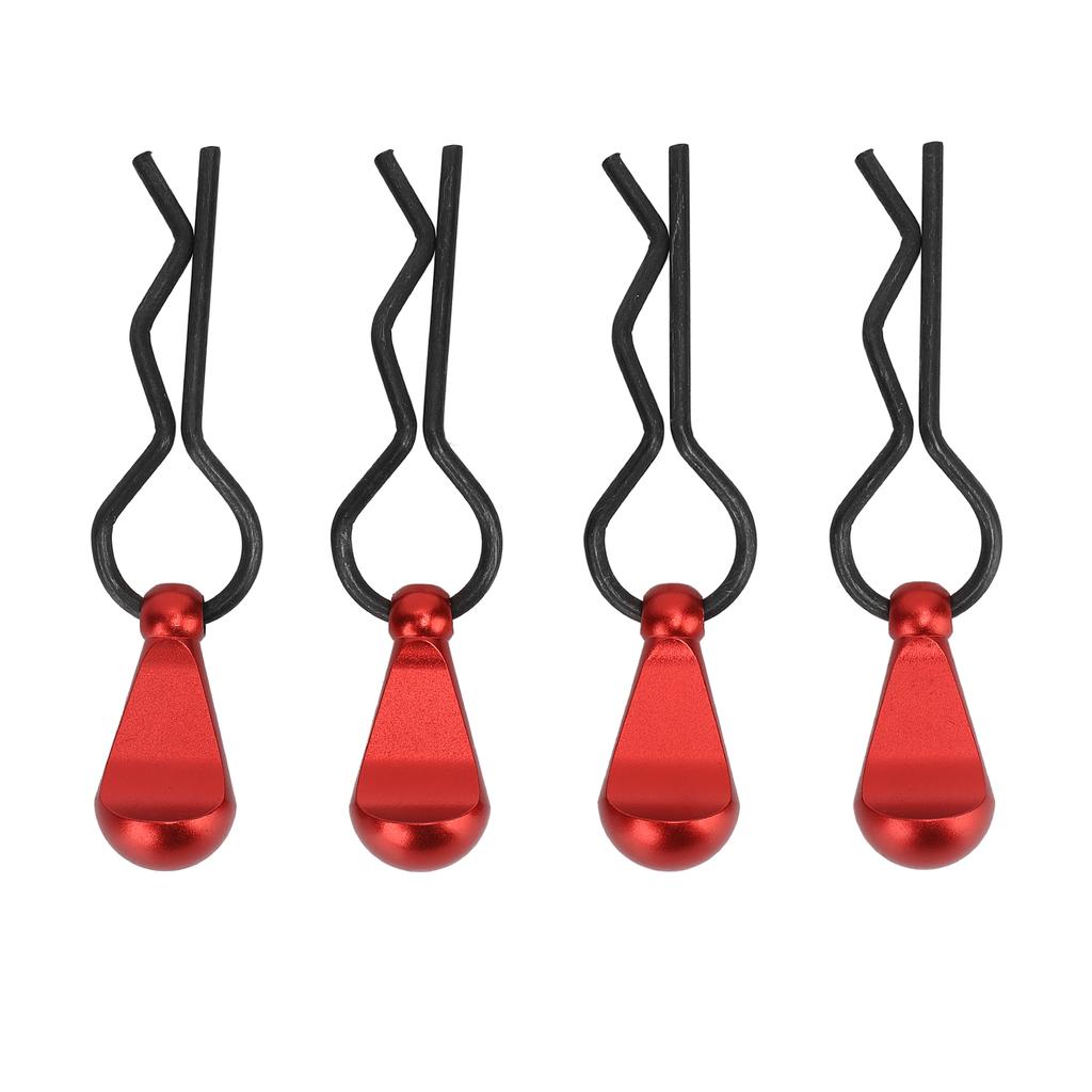 4 szt. Klipsy do karoserii RC ze stali nierdzewnej w kształcie R, klipsy do karoserii samochodu RC z uchwytem ze stopu aluminium dla 18