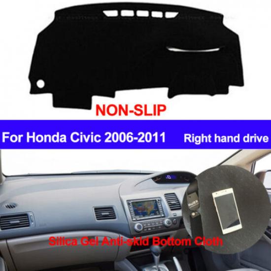 Для Honda Civic 2006 - 2009 2010 2011 Накладка на панель приборов Коврик на панель Нескользящий Правый