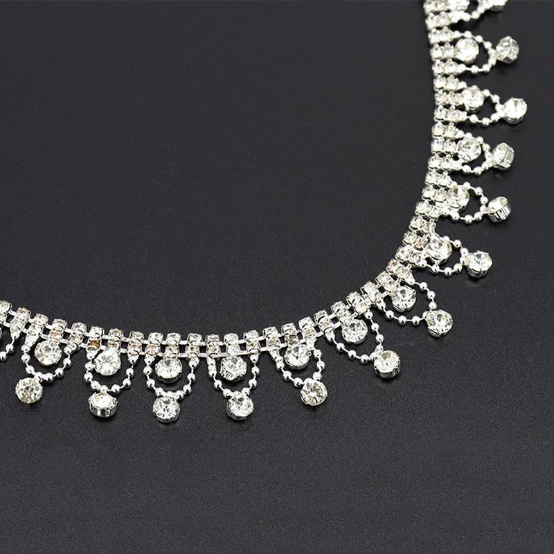 Gold Rhinestone Tassel Chain for DIY Handmade Decorative Clothing Accessories